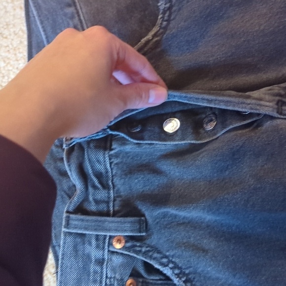Levi Strauss Black 501 Black Button Fly Jeans - Picture 8 of 8